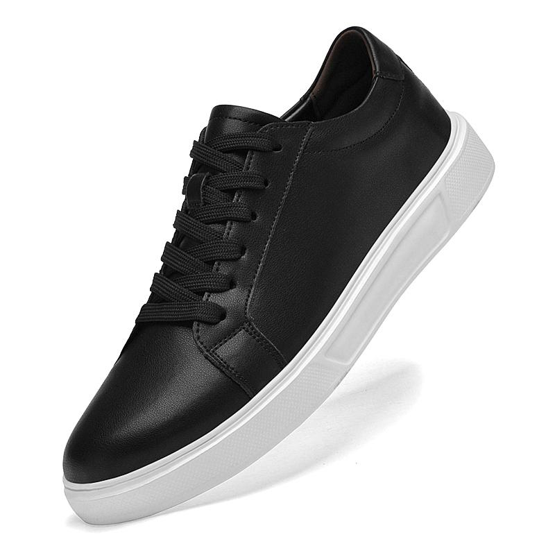 New Casual Leather Mens Walking Board Shoes High Quality Outdoor Non-Slip Sneakers Leisure Walk Oxford Shoes Travel Trainers