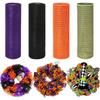 Halloween Mesh Ribbon DIY Wreath Bow Ribbon Gauze Halloween Party Decorations for Home Front Door Wreaths Decorations Supplies