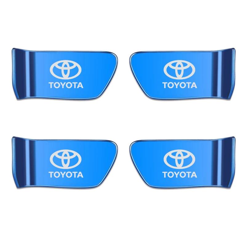 

4pcs Car Interior Door Handle Ornament Case Sticker Shell Metal For Toyota Crown C-hr PRIUS 86 harrier Vellfire Alphard