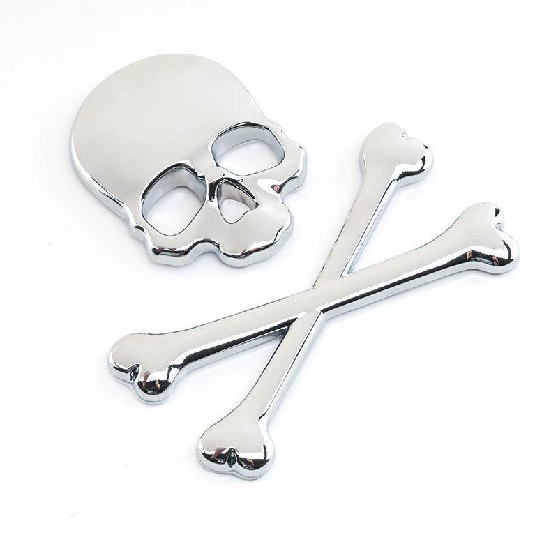 

Metal skull car stickers, 3D car stickers, ghost head car stickers, 3D car metal side stickers, tail stickers 2 чёрный