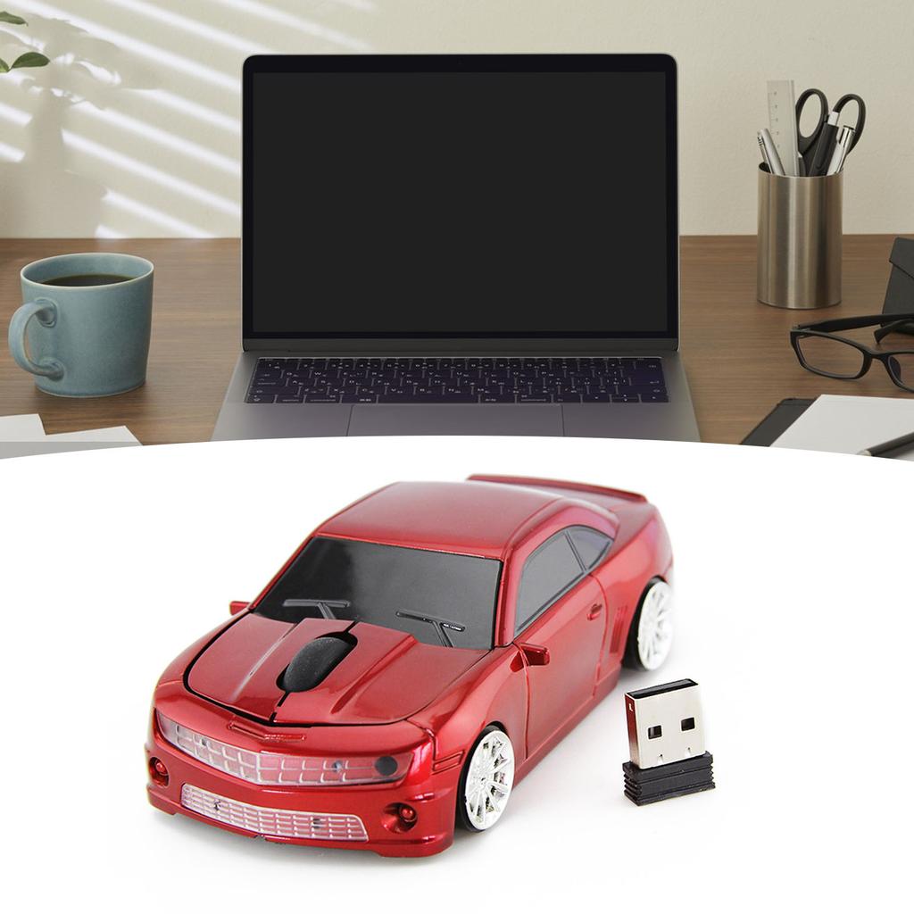 Sport Car Shaped Wireless Computer Mouse 2.4G High Accuracy Sensor Computer Mouse for Laptop Red