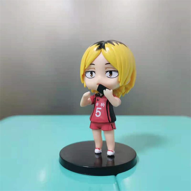 6 Pcs Set Haikyuu Anime Q Version Figure Kei Tsukishima Ushijima Wakatoshi Kozume Kenma  PVC Figure Collectible Model Toys