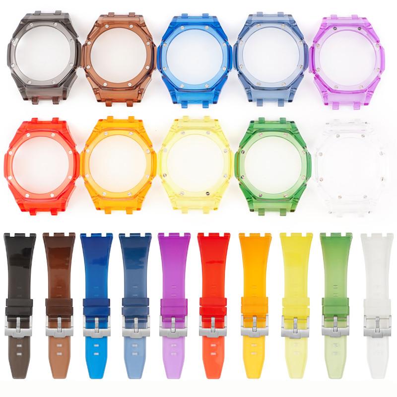 Modification Kit For Casio G-SHOCK GA-2100 GA-2110 GA-B2100 Fluororubber Strap GA2100 Men Bezel Watch Band Bracelet
