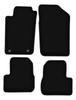 Tapetes de chão veludo preto BÁSICOS para: Peugeot 206 hatchback, SW, perua, CC, conversível (1998-2010)
