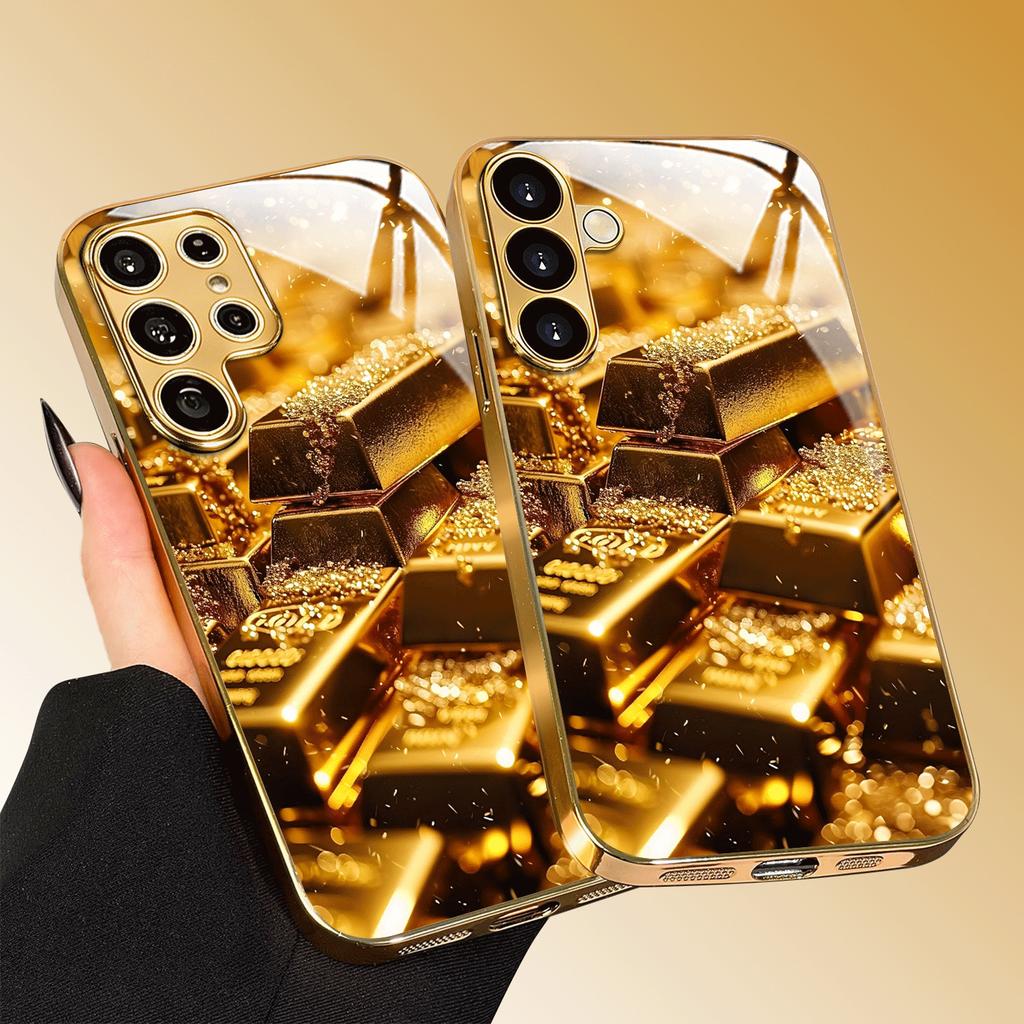 Hot-sellingFashion Simplicity High-end Electroplating Glass PhoneCase for Samsung Galaxy S26 S25 S24 S23 S22 S21 FE,Ultra,Plus