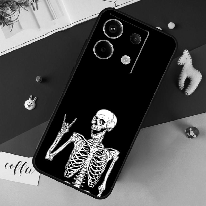 Rock and Roll Skull Case For Xiaomi Redmi Note 14 Pro 13 12 11 10 15 Pro Plus Redmi 15 14C 10C 12C 13C 15C Cover