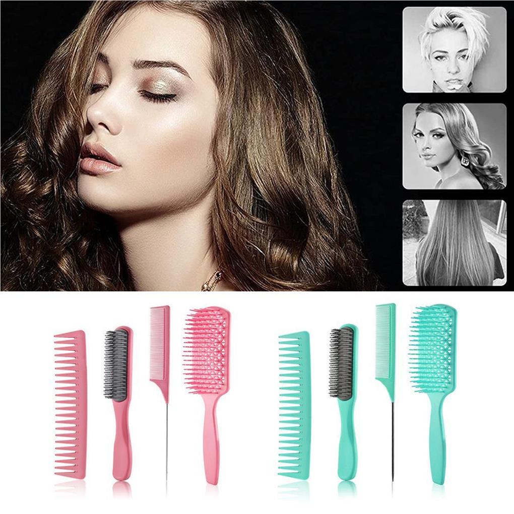 Hair Combs Set Hairstyling Tools Home Barber Shop Women Men Universal Ple Massage Wet Dry Detangling Brush Hairdressing Tool