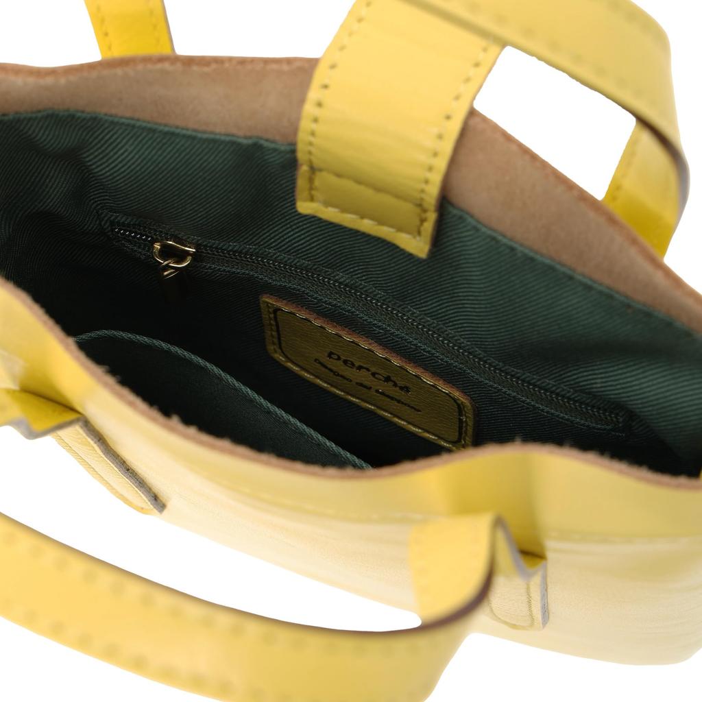 Perke Goat Smooth 2-Way Mini Shoulder Bag, 08-00-09500, Women's, Yellow
