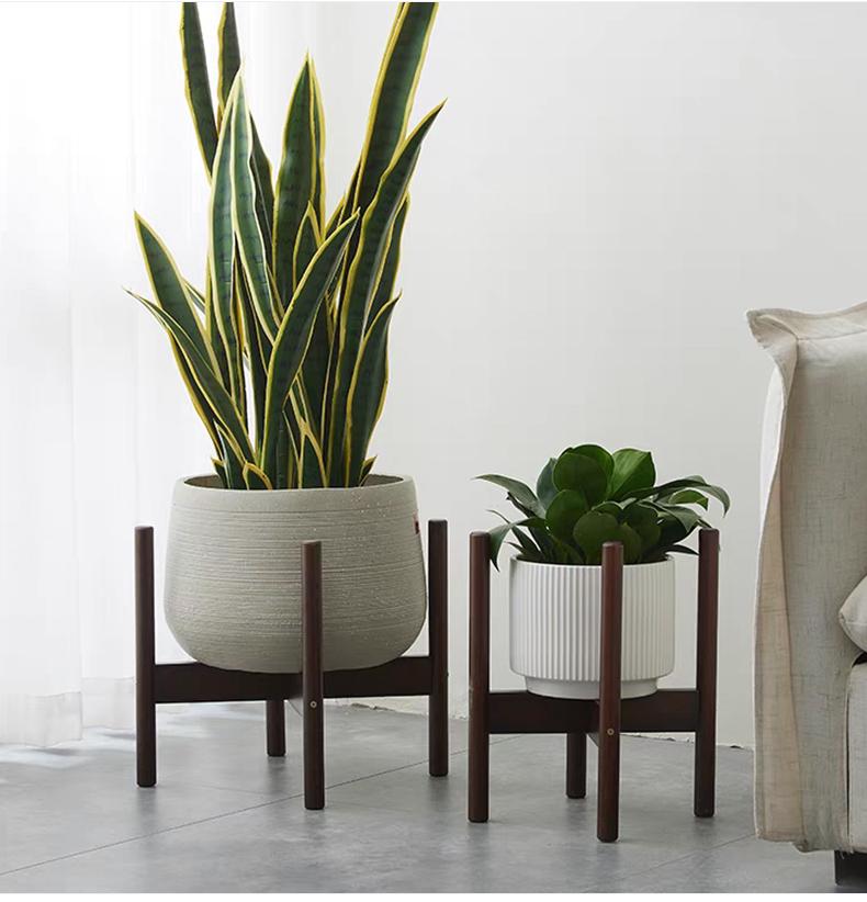 Cross-Shaped Floor Flower Stand - Succulent & Bonsai Display Rack for Living Room or Balcony