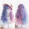 Lolita Synthetic Wig Blue Pink Bob Long Wave Wigs For Women Genshin Impact Wig Cosplay Daily Blonde Purple Wig