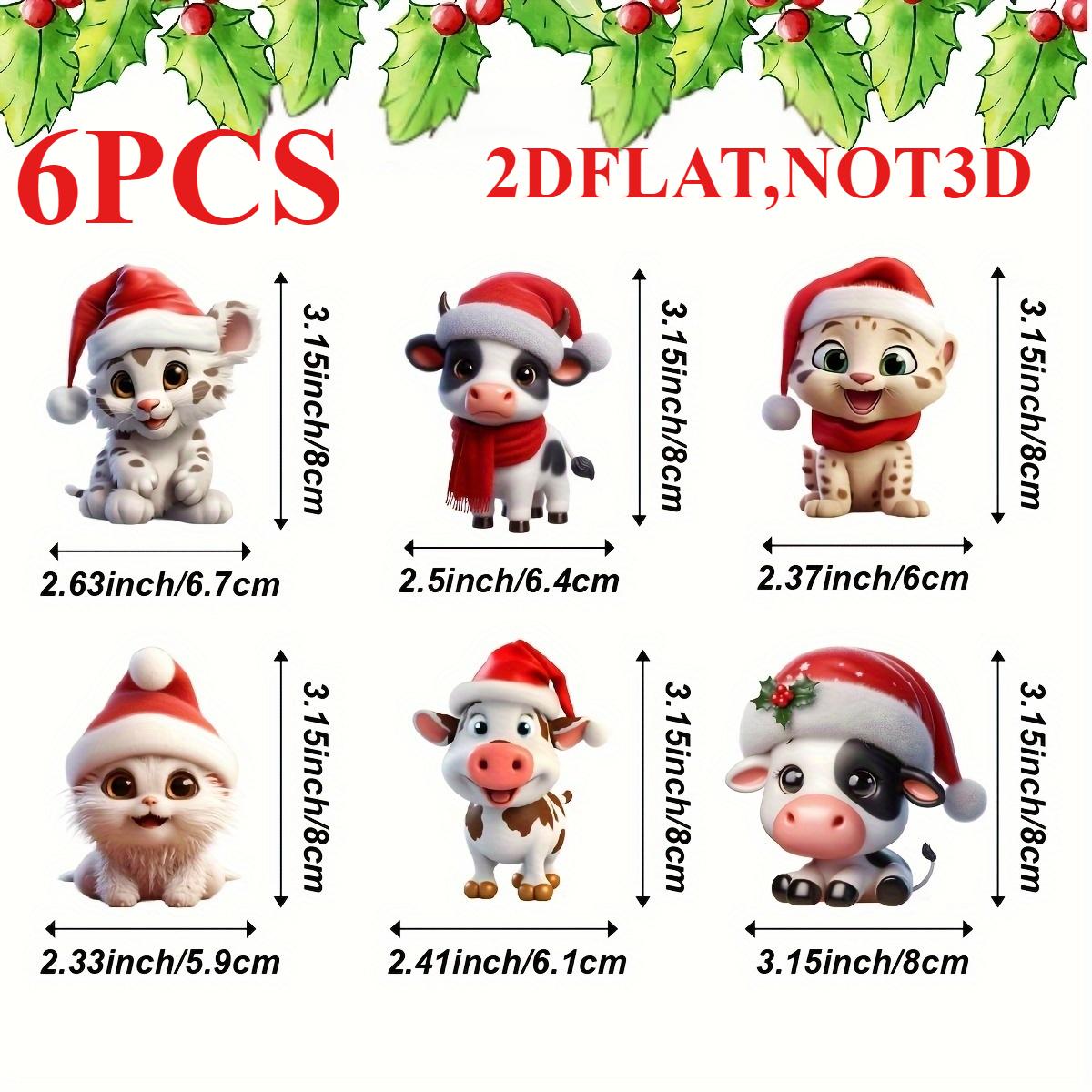 

Декоративная подвеска с милыми зверюшками, плоский 2D акрил, подходит для Рождества, Хэллоуина, дверей и окон, садовая подвеска