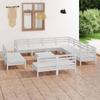 Day and Night - Day and Night Garden Furniture Set 12 Pieces Solid White Pine Wood