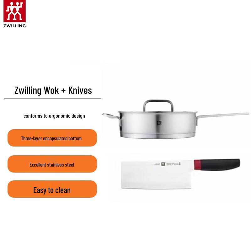 ZWILLING 24cm Frying Pan and Knife Set