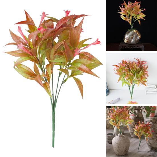 Artificial Plant Realistic with Stems Non-withering No Watering 4 Branches Home Decoration