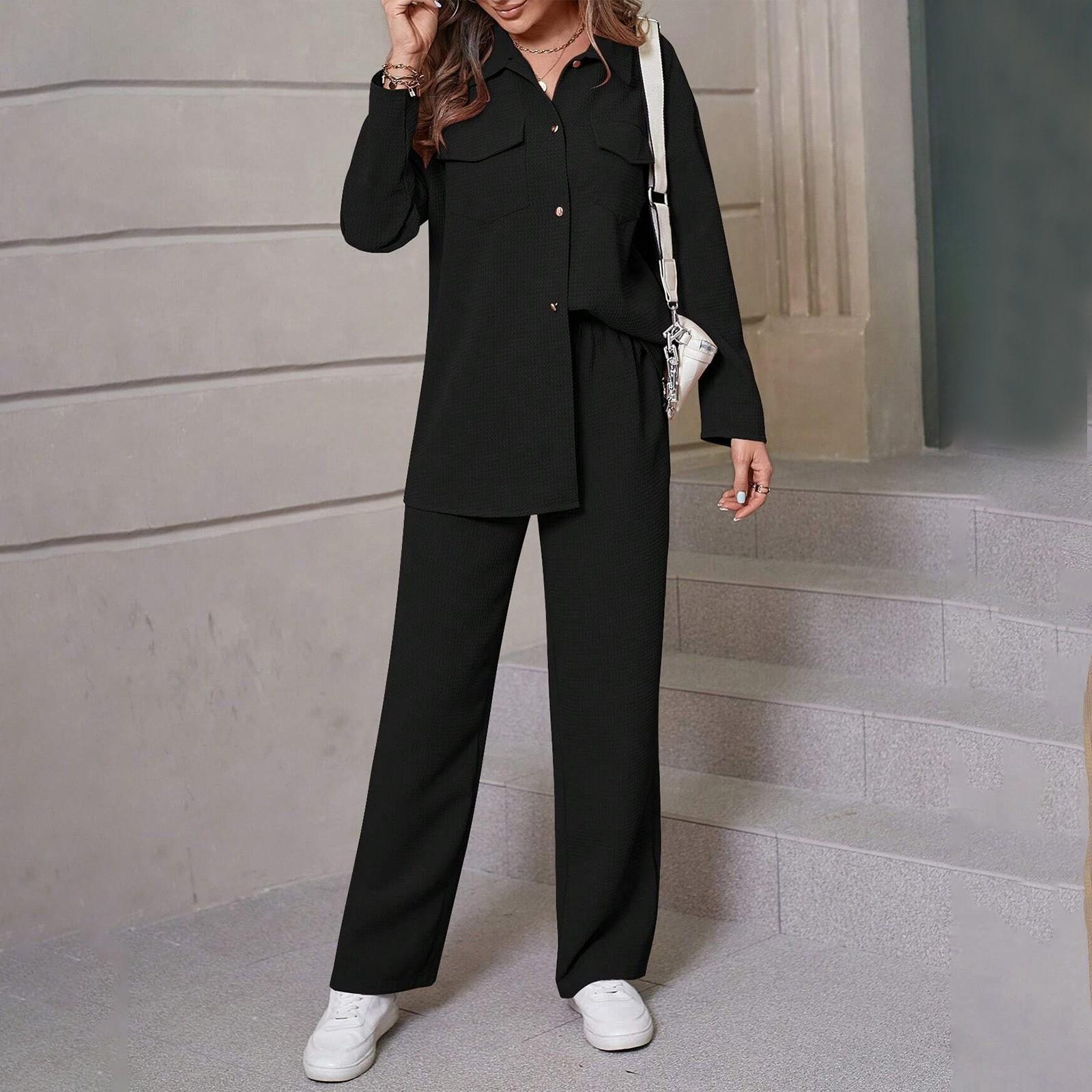 Женский модный однотонный кардиган с отворотом и длинными рукавами — фото 6