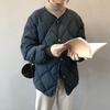 Autumn Winter Single Breasted Coat Women Fashion Solid Warm Quilted Jacket Long Sleeve O Neck Coats Lady Casual Outfit Wear