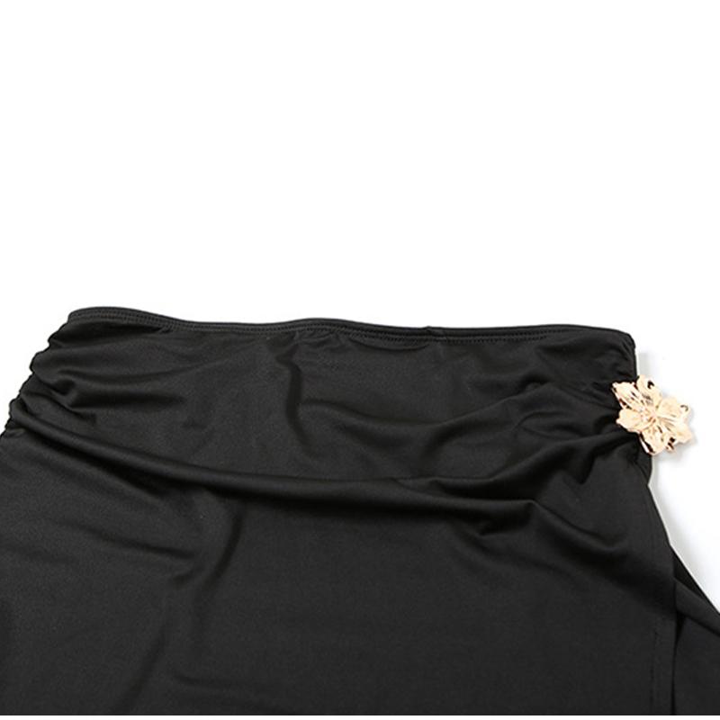 Sexy Metall Neckholder Top Röcke Damen Anzug Ausgeschnitten Rückenfrei Ärmellos Tank Hohe Taille Schlitz Midi Länge Rock Damen Outfits