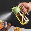 16oz/470ML Glass Oil Dispenser with Automatic Flip Lid 2in1 Kitchen Bottle,Cooking Sprayer,Leak-Proof Design,Oil Spray Bottle