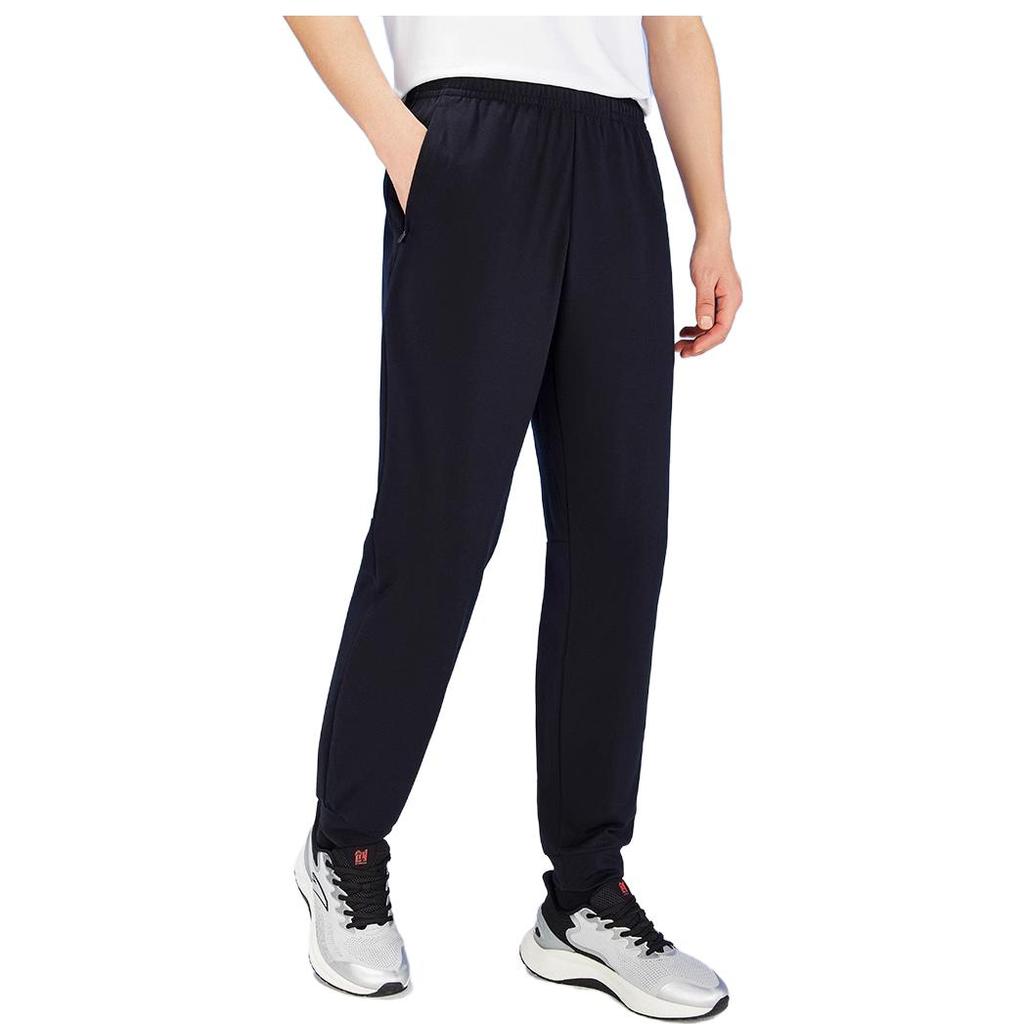 Anta Comprehensive Training Series Logo Print Elastic Cuff Sports Pants Men pants Black 152327308-2