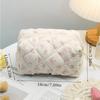 Storage Organizer Floral Bow Cotton Makeup Bag Flower Printed Cosmetic Pouch Large Travel Cosmetic Bag Make Up Bag