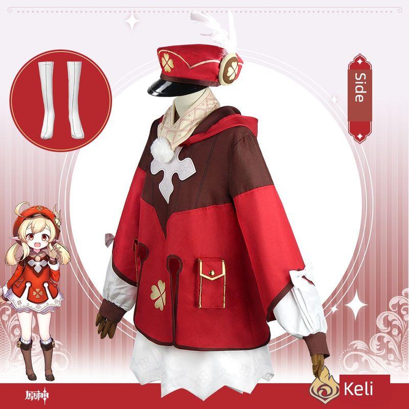 Klee Cosplay Costume Genshin Loli Cosplay Anime Role-Playing Costume Halloween Performance Costume