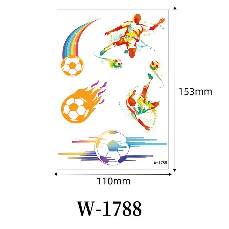Waterproof 3D Football Face Stickers: Cute Cartoon Designs for World Cup Fans, Cheerleaders, Men & Women 11*15.3cm (No backing)