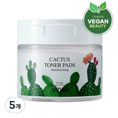 Yada Cactus Toner Pads, 60 Pieces, 5 Pieces