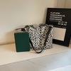 Leopard Print Canvas Bag, Women's Commute To Work, Large-capacity Shoulder Bag, Lazy Wind Messenger Bag, Student Handbag.