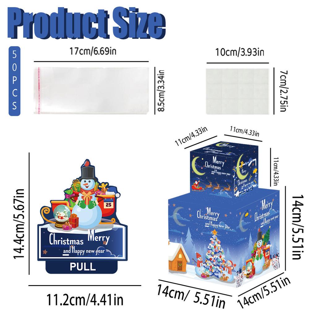 Christmas Snowman Paper Gift Box Double Layer Money Box For Festive Gifting