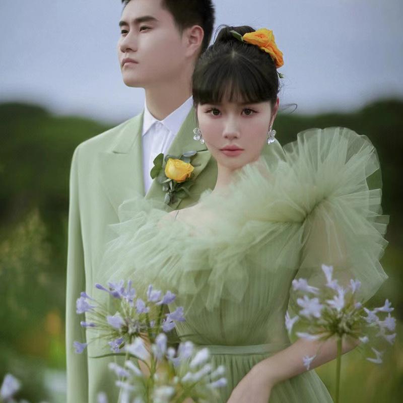 Wedding dress 2025 new idyllic green fairy costume girl