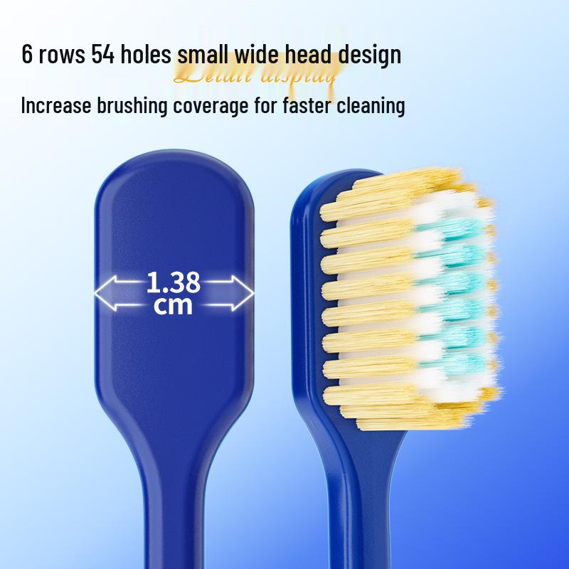 G035 Ultra-soft Toothbrush for Adults - Gentle Gum Protection, Wide Head, Interdental Cleaning