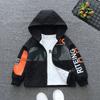 Fashionable Spring - Autumn Jackets for 3-10 Year Old Boys Patchwork Design Hooded Tops Children's Thin Western-style Jackets Cardigans