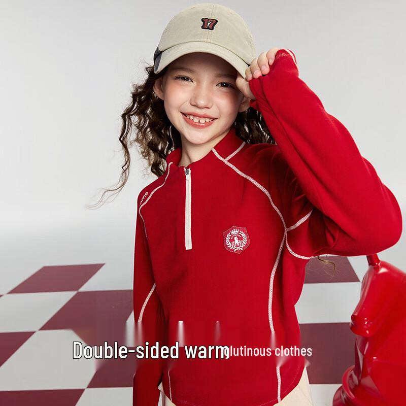 Onmygame Kids  New Year Red Warm Long-Sleeve T-Shirt 150