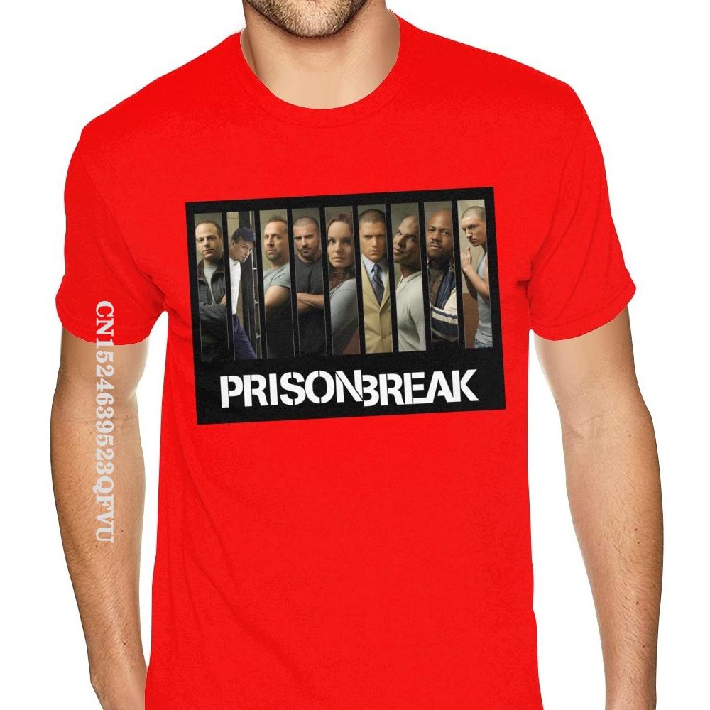 Port Prison Break Tshirt Cotton Men's Plus Size Black Tees Shirt Unique Tops T Shirt for Men Cotton Top T-shirts Custom Family