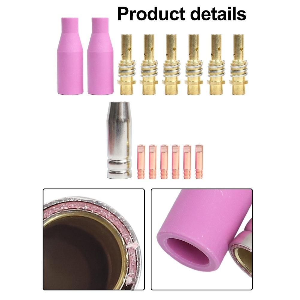 15PCS Nozzles Holders Welding Accessories For 15AK Tips 1.0mm Holder Difuser Welder Nozzle Part Kit Conductive Tip Nozzles