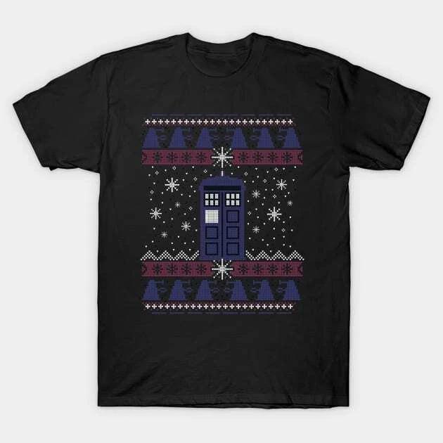 Tardis in the Snow Made in Australia T-Shirt 3XL