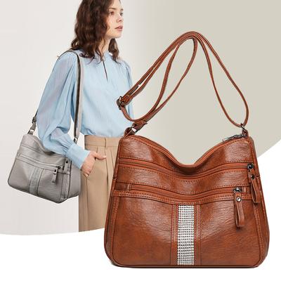 Borsa a tracolla monospalla di grande capacità Borsa a tracolla in pelle morbida da donna