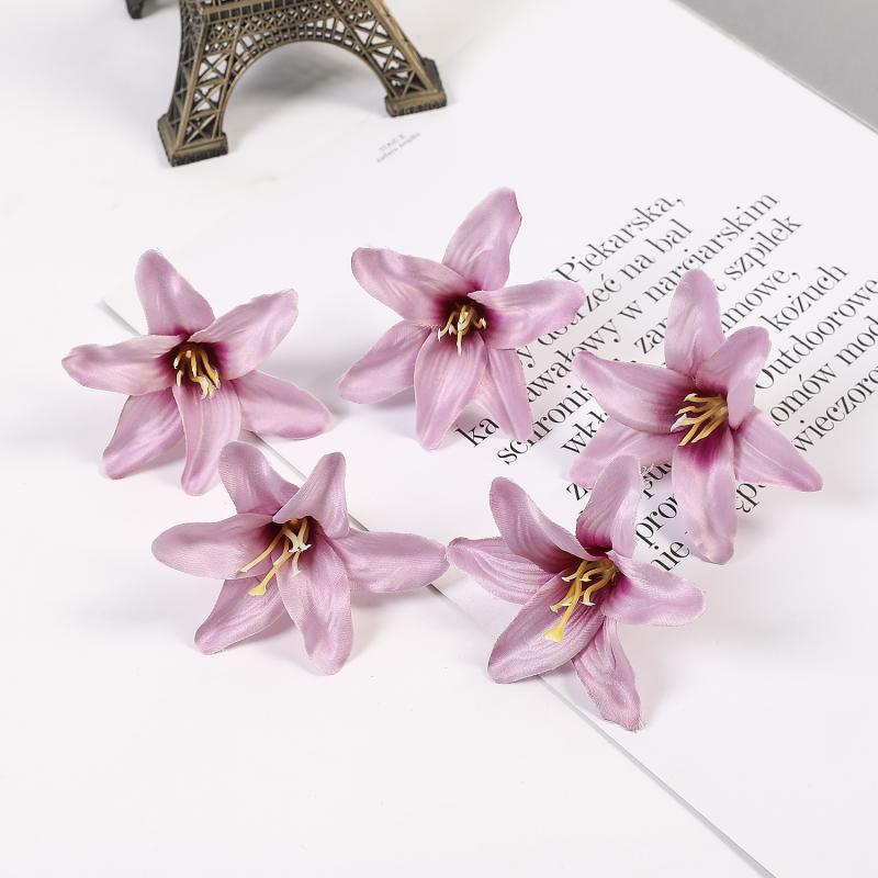 Lilien Seidenblumen Kopfschmuck: Künstlicher Blumiger Haarschmuck für DIY, Handgemachte Dekoration, Hochzeiten und Heimdekoration