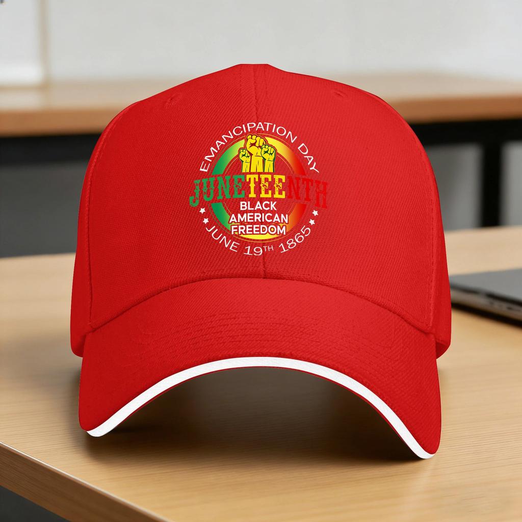 Juneteenth African American Freedom 1865 Black History Month Baseball Cap  Vintage Men Adult Trucker Hat  Snapback Cap