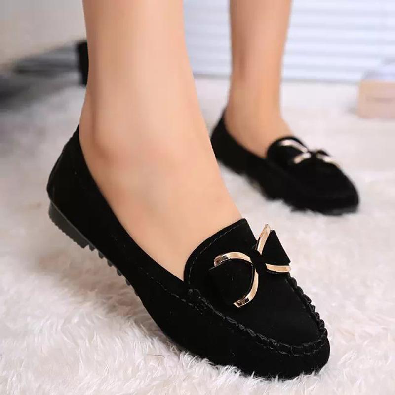Spring Doudou shoes flat heels flat shoes casual single shoes bow women's shoes driving shoes