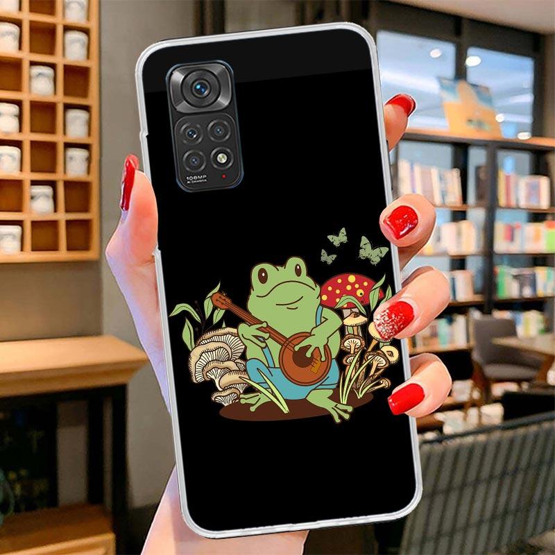 Cottagecore Frog Mushroom Kawaii Cover Phone Case For Xiaomi Redmi Note 15 14 13 12 11 10 Pro Plus 14S 12S 11S 11T 11E 10S Soft