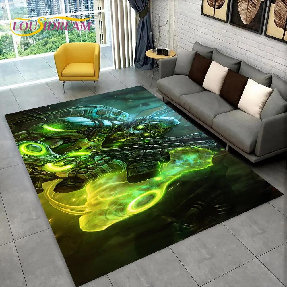 3D HD StarCraft Game Gamer PC Area Rug,Carpet Rug for Home Living Room Bedroom Sofa Doormat Decor,kids Play Non-slip Floor Mat