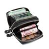 Fashion Women Card Holder Genuine Leather Double Zipper Large Capacity Female Wallet Purse