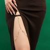 Summer leisure new simple fringed leaves thigh chain leg chain elastic leg ring