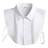 Fake Collar Detachable Collar for Women Girls Shirts Dickey Half False Blouse Dickey Tops Solid Color False Collar White/Black