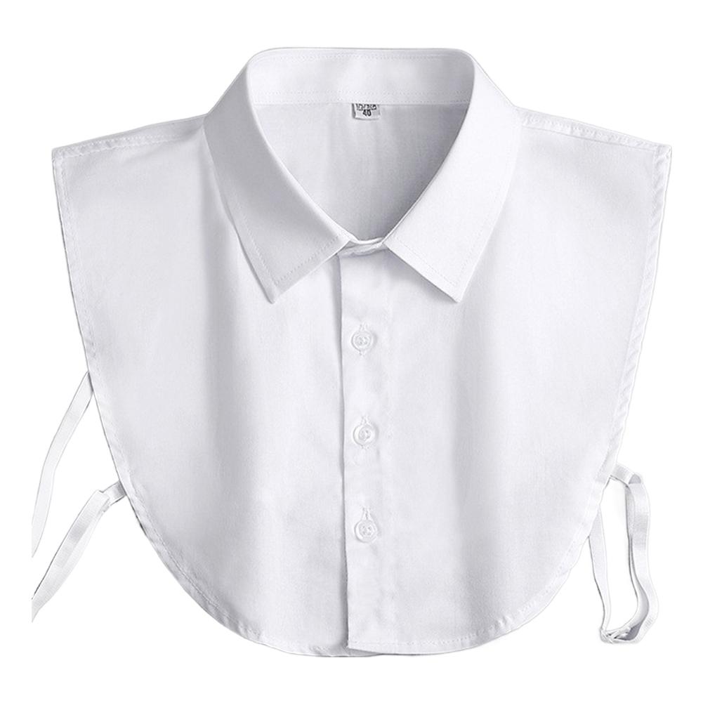 Fake Collar Detachable Collar for Women Girls Shirts Dickey Half False Blouse Dickey Tops Solid Color False Collar White/Black
