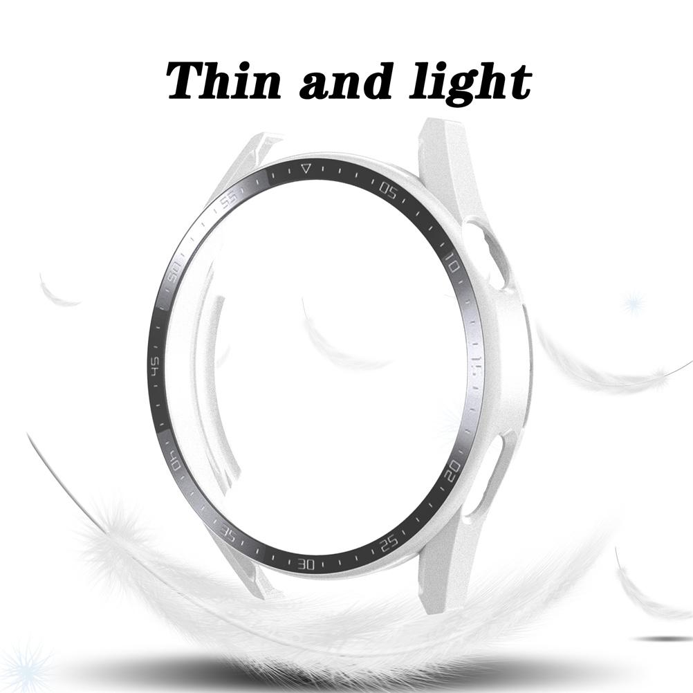 PC Frame Tempered Glass Case Compatible for Huawei Watch GT3 42mm46mm Smartwatch Shockproof  Covers