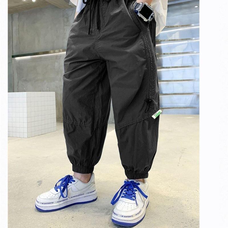 

Легкие летние повседневные брюки с защитой от комаров для мальчиков 2023 года — модный стиль для больших детей 130 чёрный