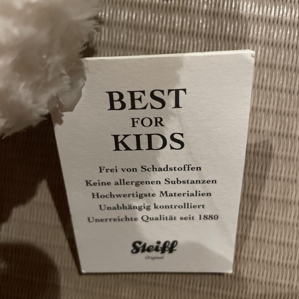 [USED] Steiff Teddy Bear Bag Box White