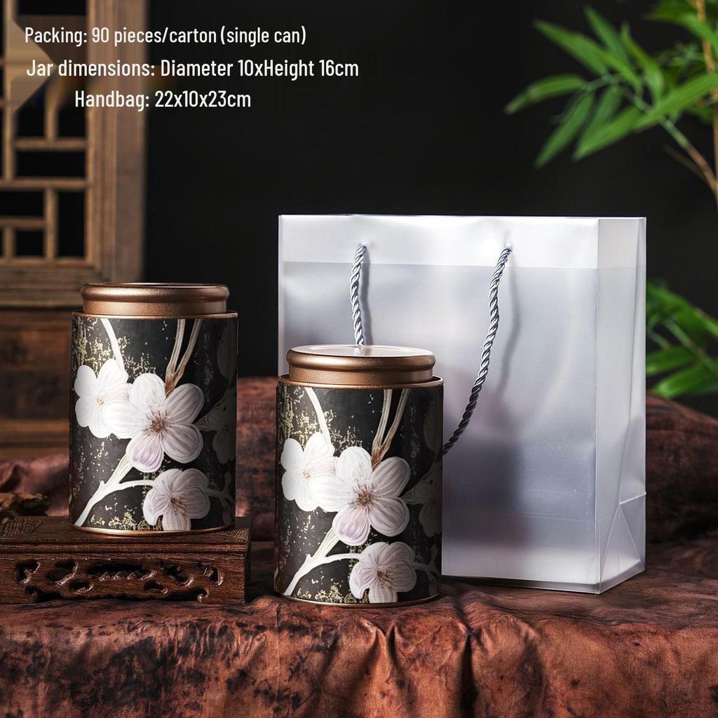 Exquisite High-End Tea Storage Box for Flower, Black, Green, and White Teas - Sealed Jar with Premium Gift Packaging